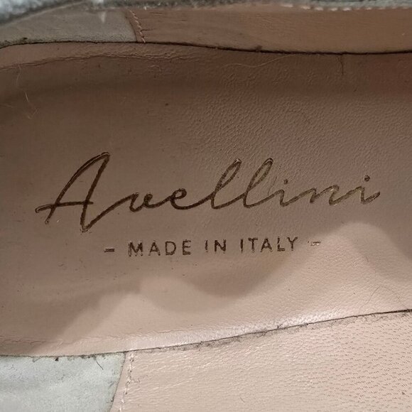 Avellini Gray Cora Scalloped Suede Pointed Toe Flats Sz 37 (7) - Picture 6 of 9